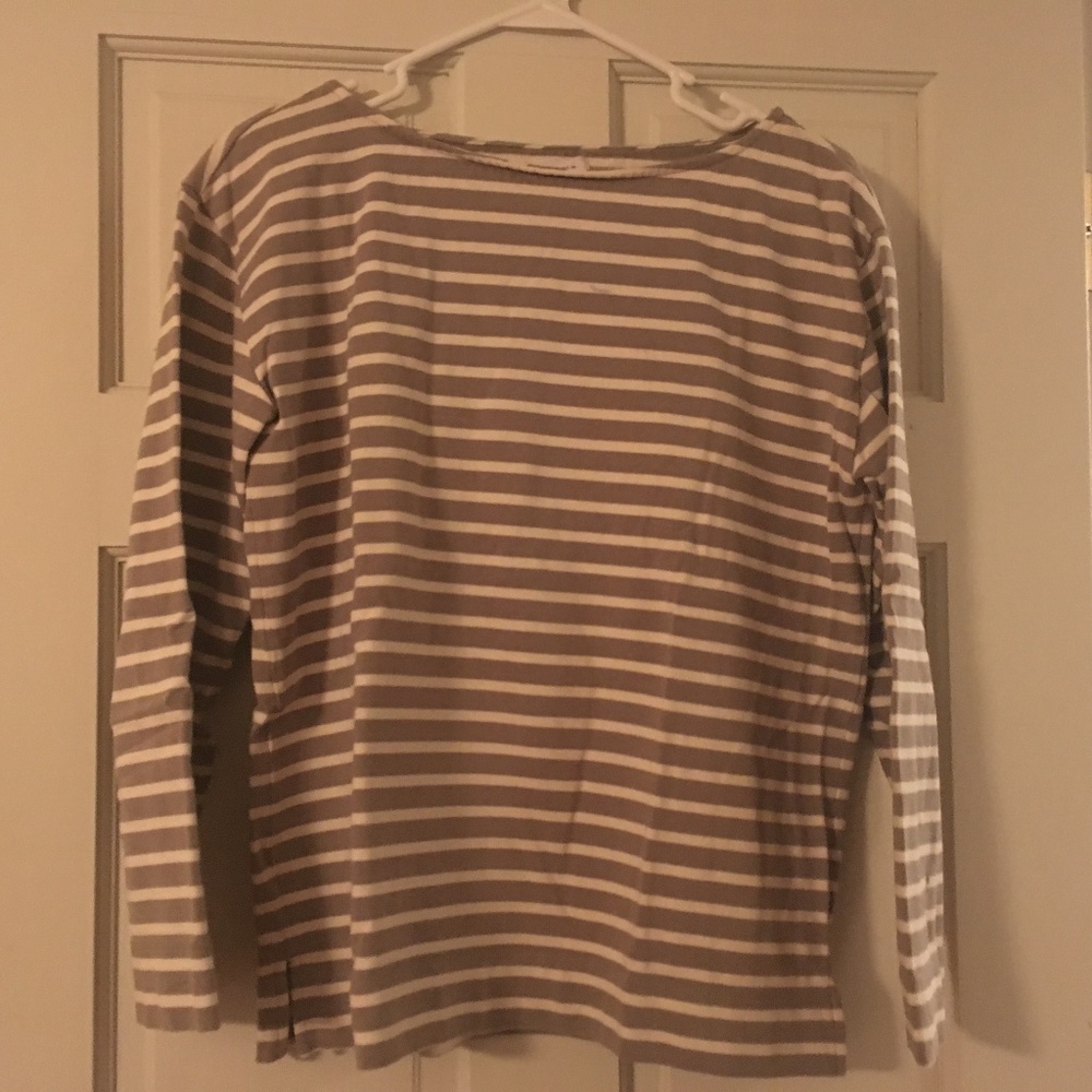 Everlane Heavyweight Long Sleeve Tee Large Cream